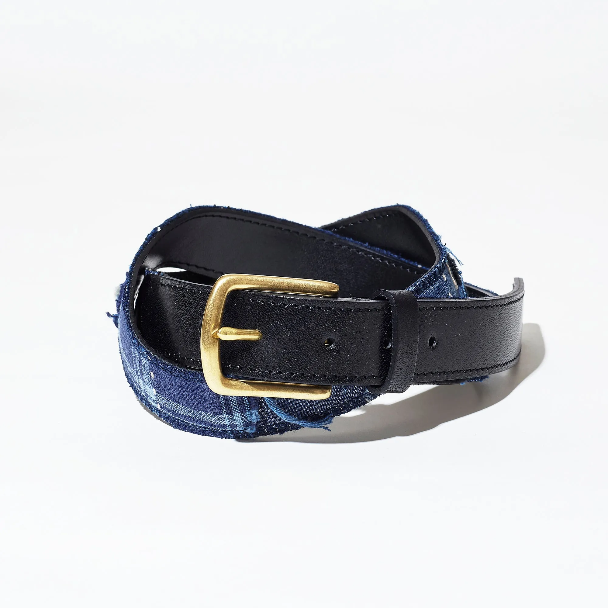 Leather Belt -UPCYCLED BORO TYPE02- sold by Kuon product image thumbnail 3