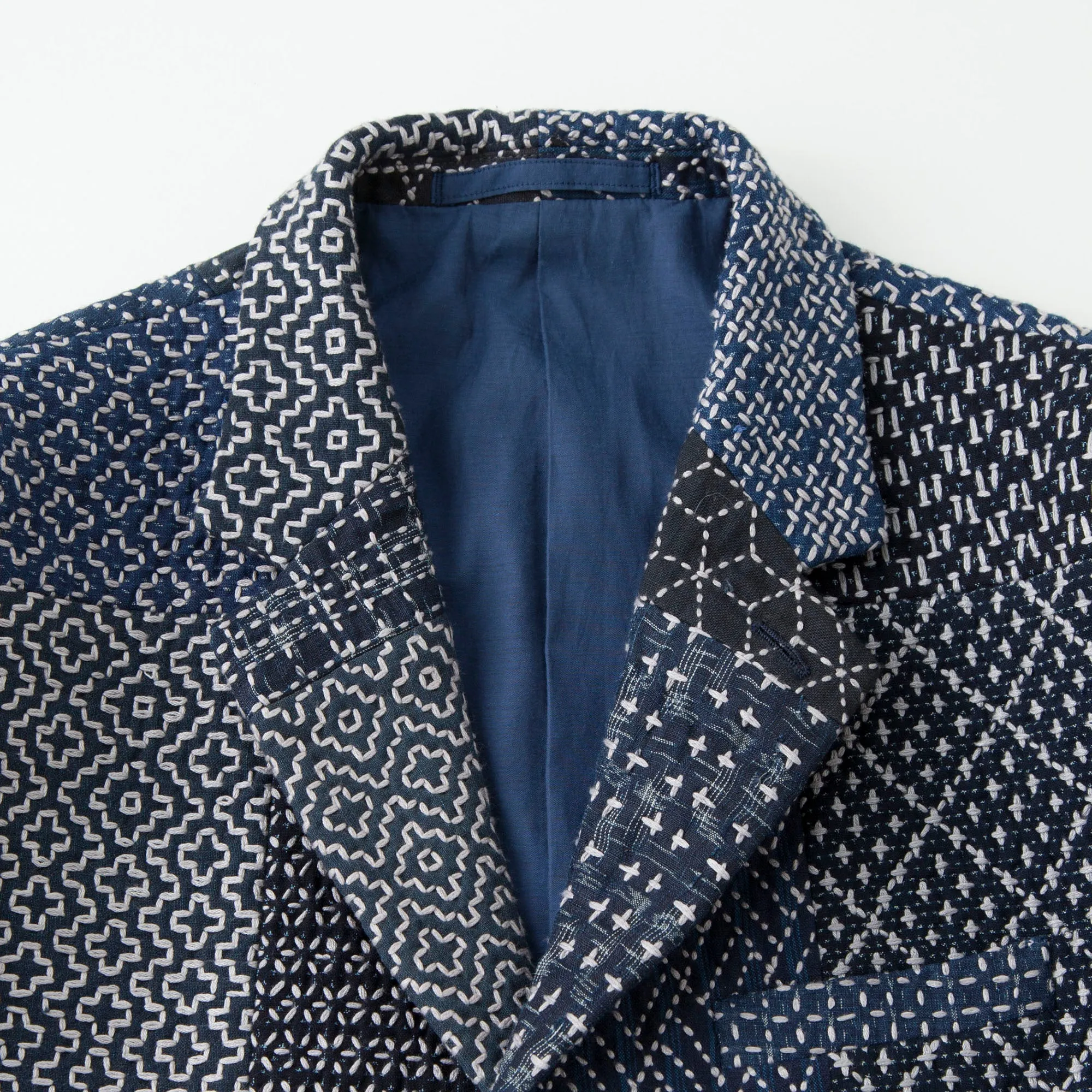 Vintage Hand Sashiko Patchwork Blazer sold by Kuon product image thumbnail 4