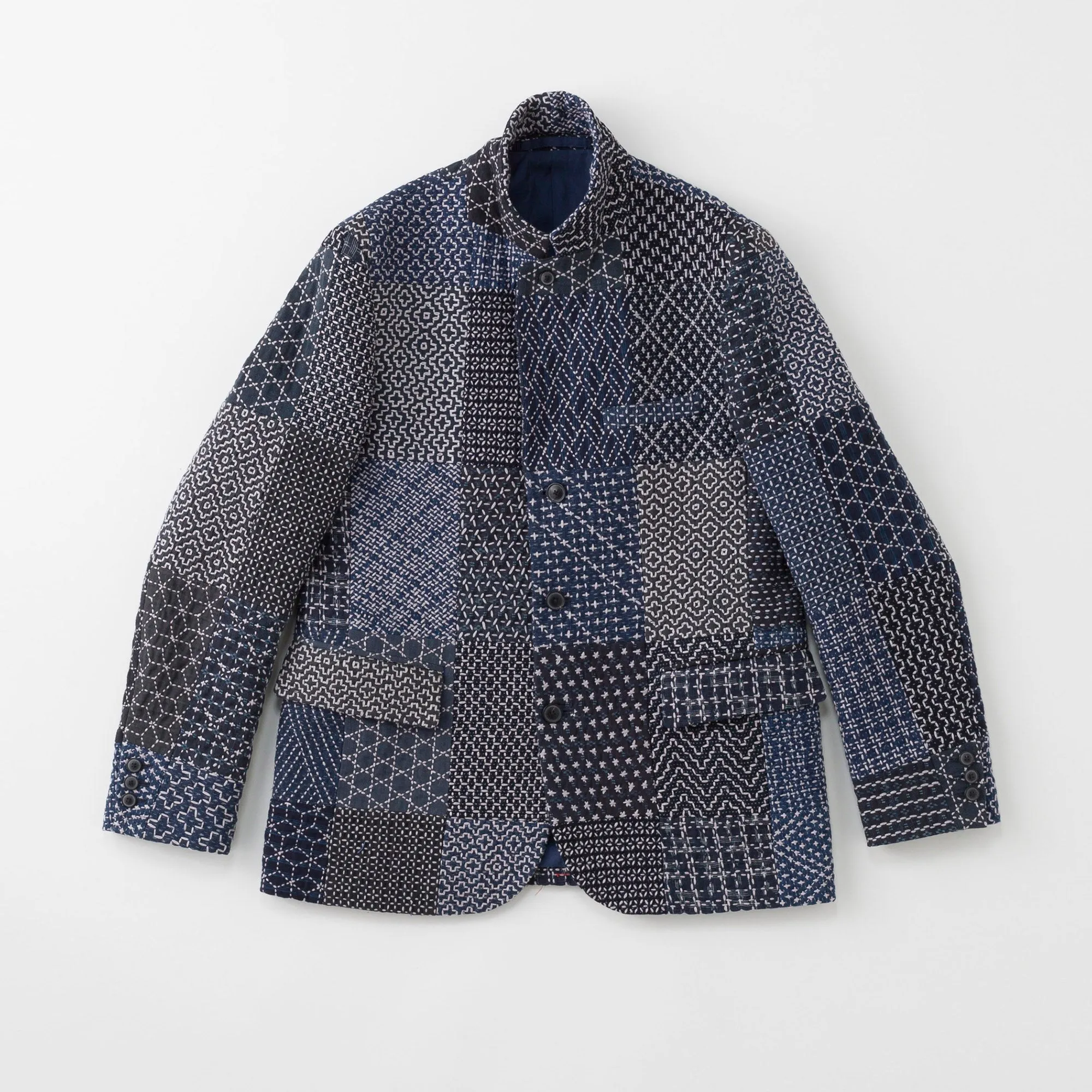 Vintage Hand Sashiko Patchwork Blazer sold by Kuon product image thumbnail 3