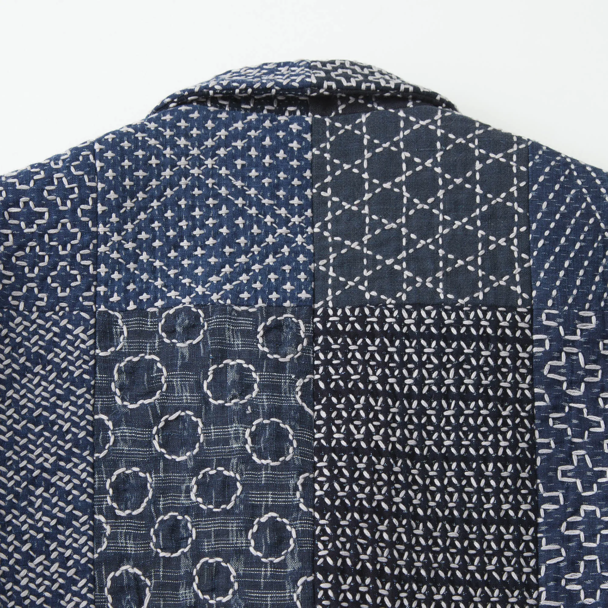 Vintage Hand Sashiko Patchwork Blazer sold by Kuon product image thumbnail 5