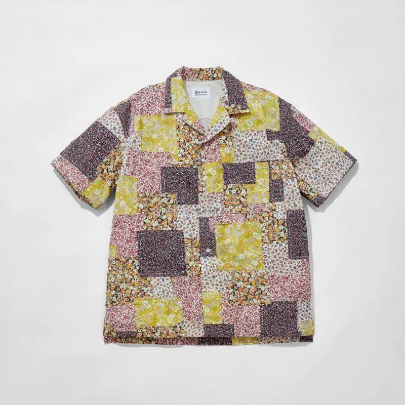 Floral Patchwork Camp Collar Shirt made by Kuon