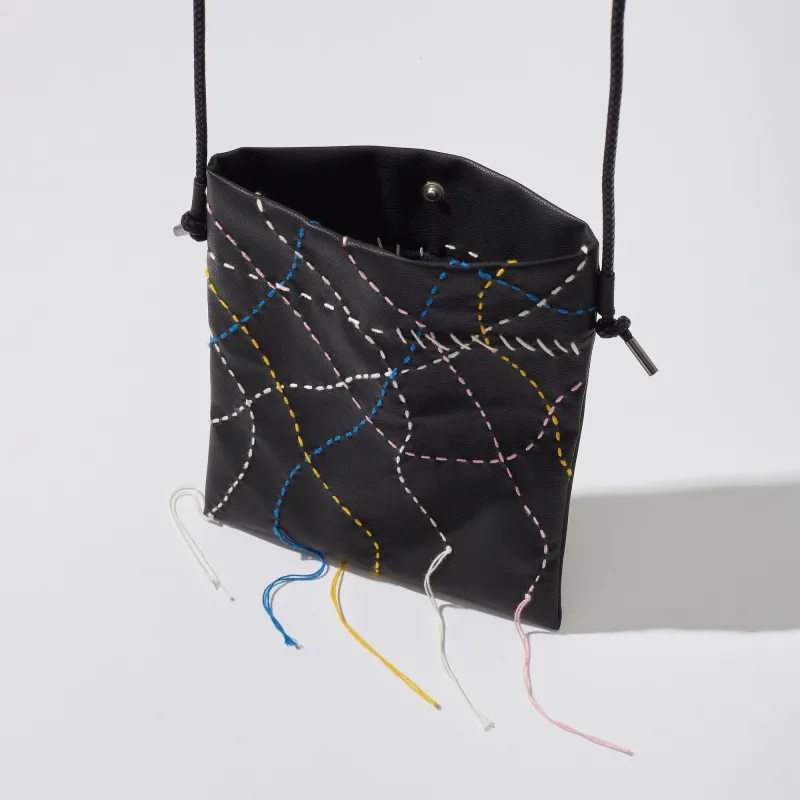 Sashiko Shoulder Bag made by Kuon