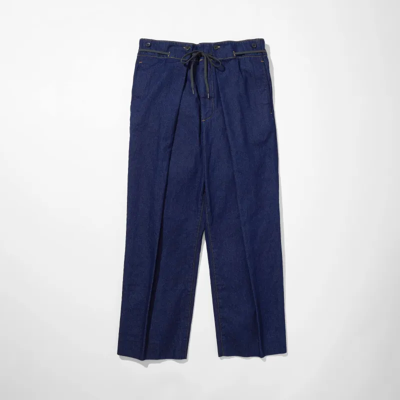 Denim Hakama Tapered Trousers sold by Kuon