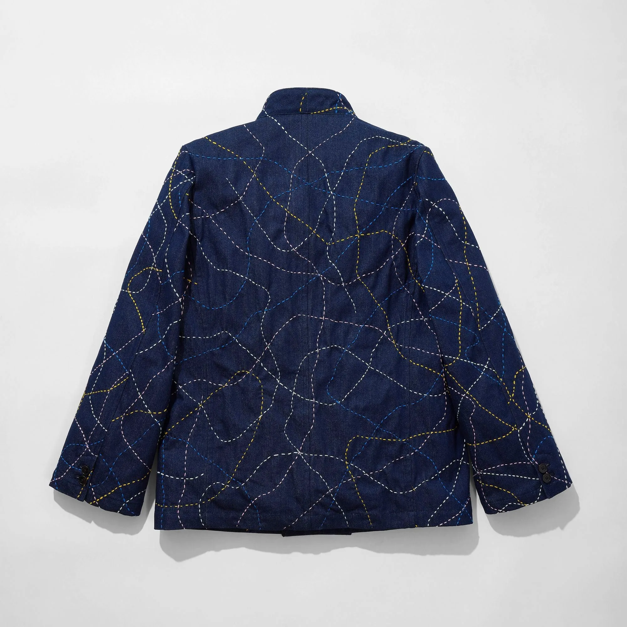 Kimono Collar Sashiko Jacket -Denim- sold by Kuon product image thumbnail 2