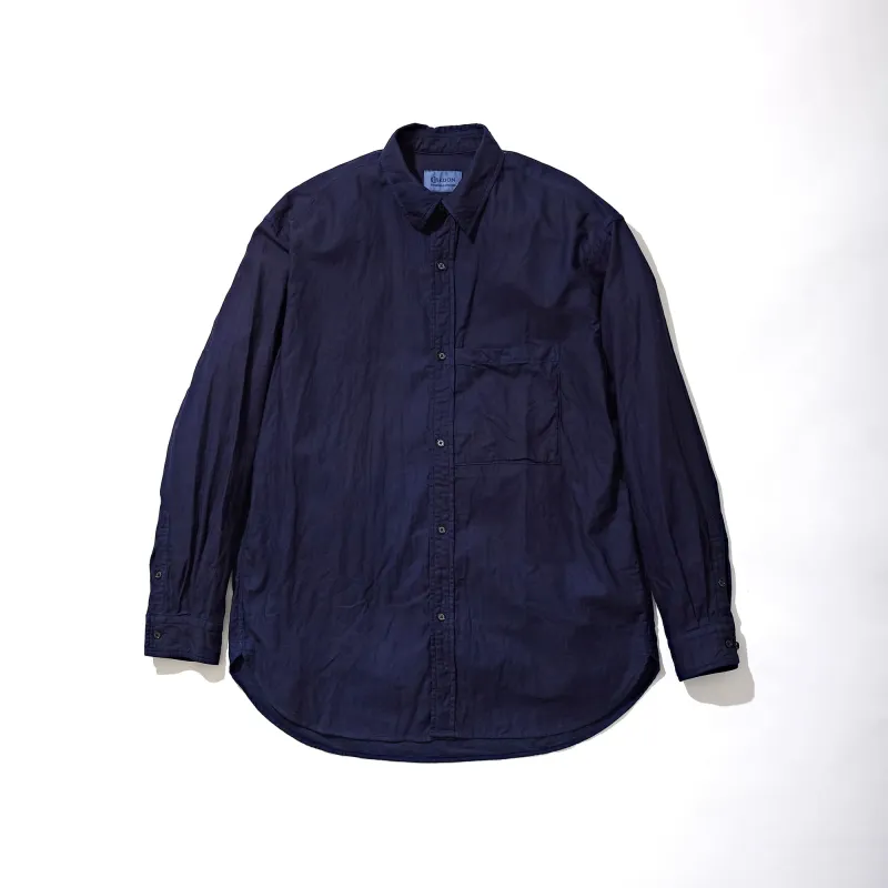 Regular Collar Shirt-AIZOME- made by Kuon