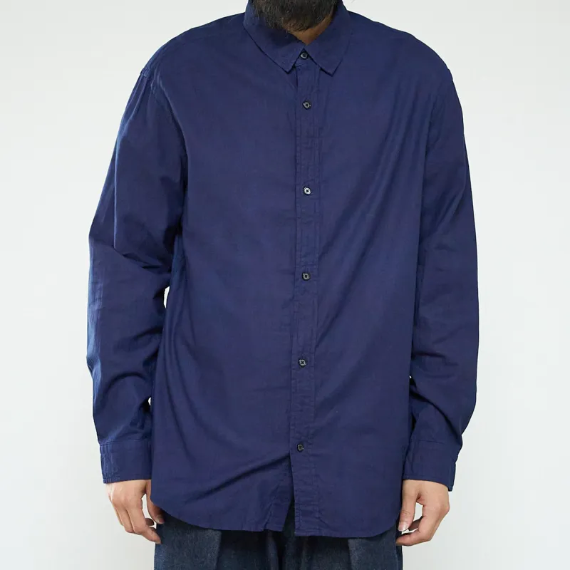 Regular Collar Shirt-Aizome Dark- made by Kuon