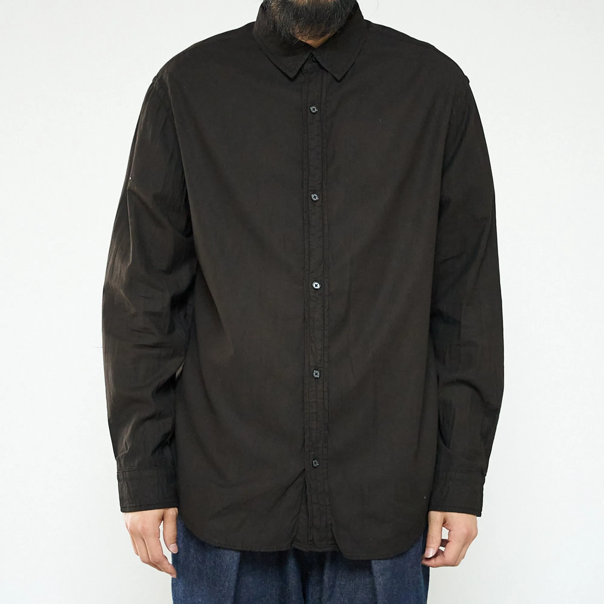Regular Collar Shirt-Dorozome Dark- sold by Kuon