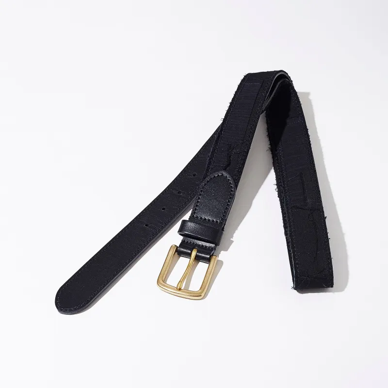 Leather Belt -UPCYCLED BORO TYPE02- made by Kuon