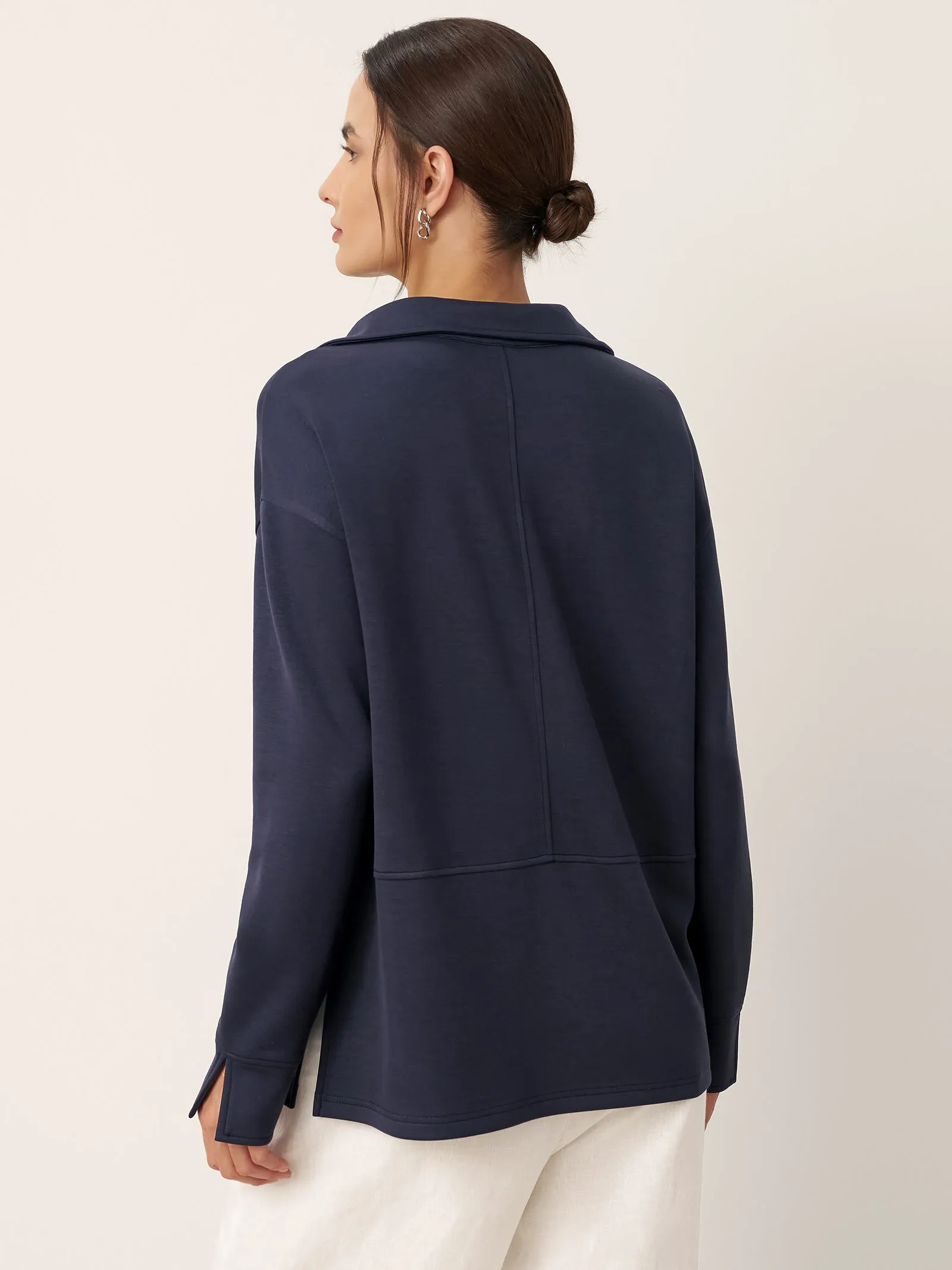 Split Hem Long Sleeve Top FAY sold by Lintico product image thumbnail 3