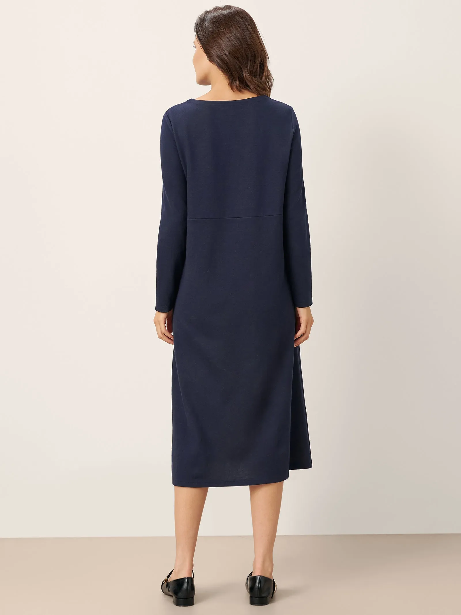 Cotton Contrast Button Midi Dress ALMA sold by Lintico product image thumbnail 4