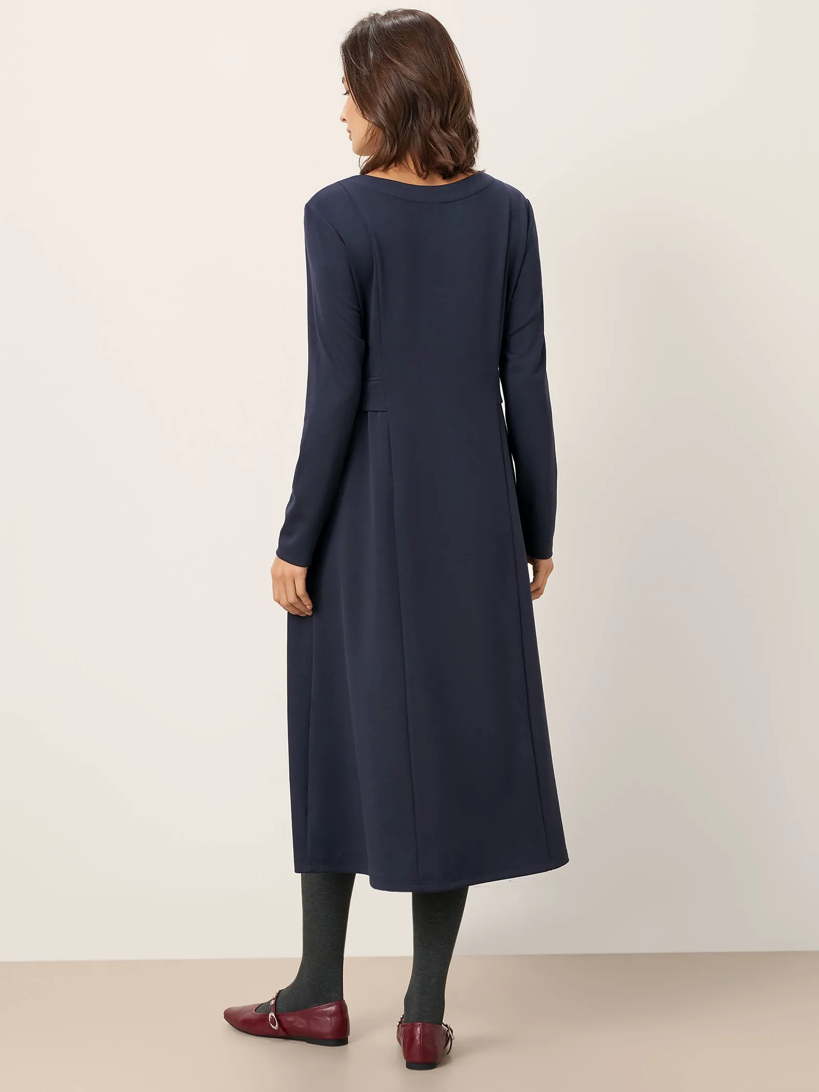 Pleated Waist Midi Dress BEATRICE sold by Lintico product image thumbnail 3