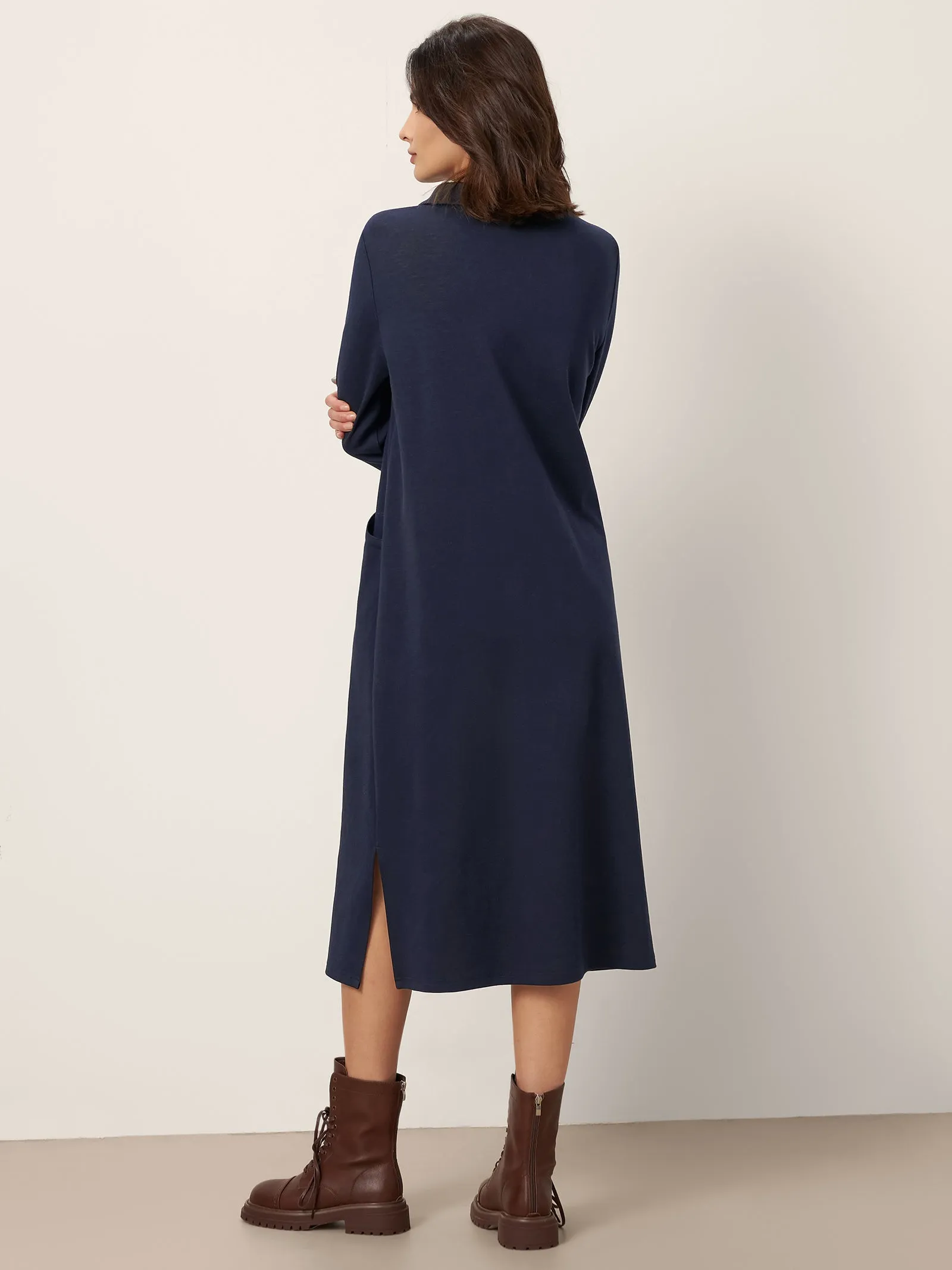 Cotton Collared Midi Dress ELYSE sold by Lintico product image thumbnail 5