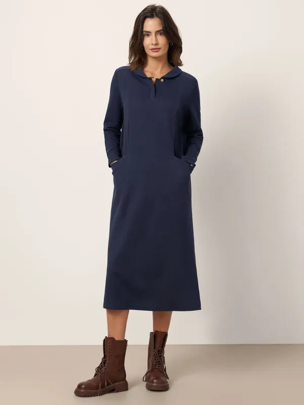 Cotton Collared Midi Dress ELYSE sold by Lintico