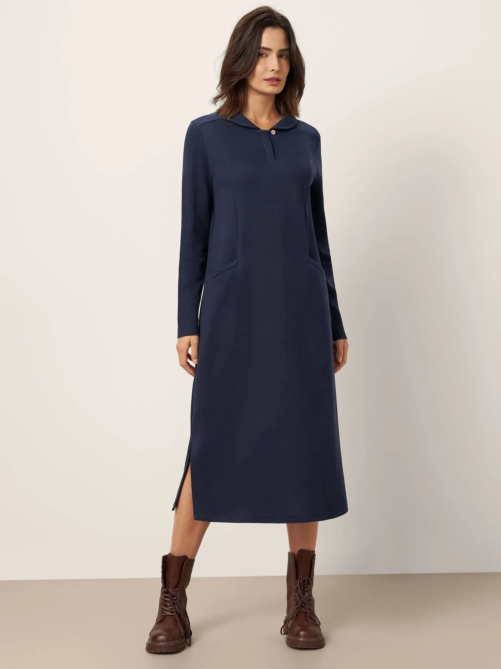 Cotton Collared Midi Dress ELYSE sold by Lintico product image thumbnail 3