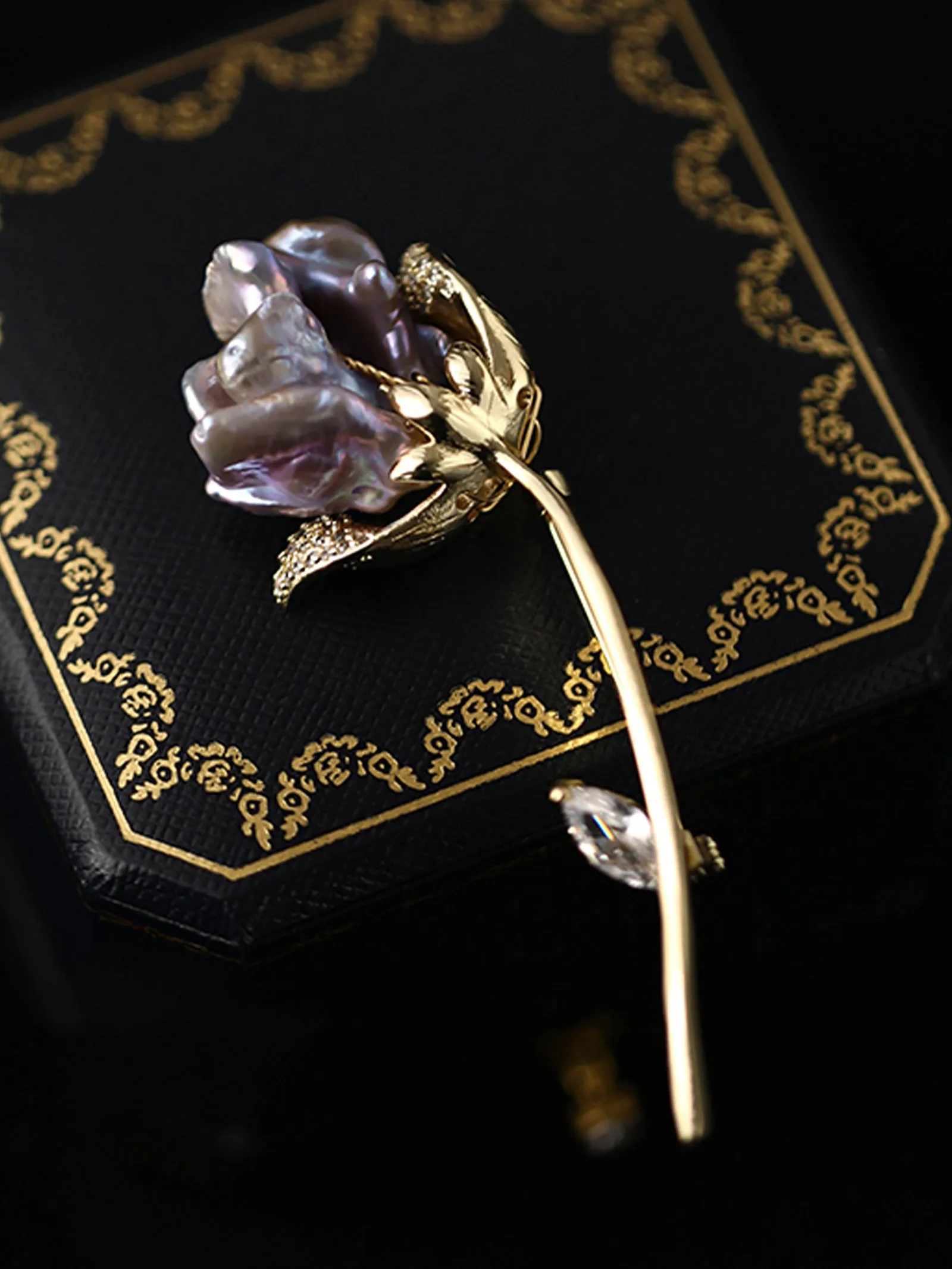 Baroque Freshwater Pearl Floral Brooch sold by Lintico product image thumbnail 2