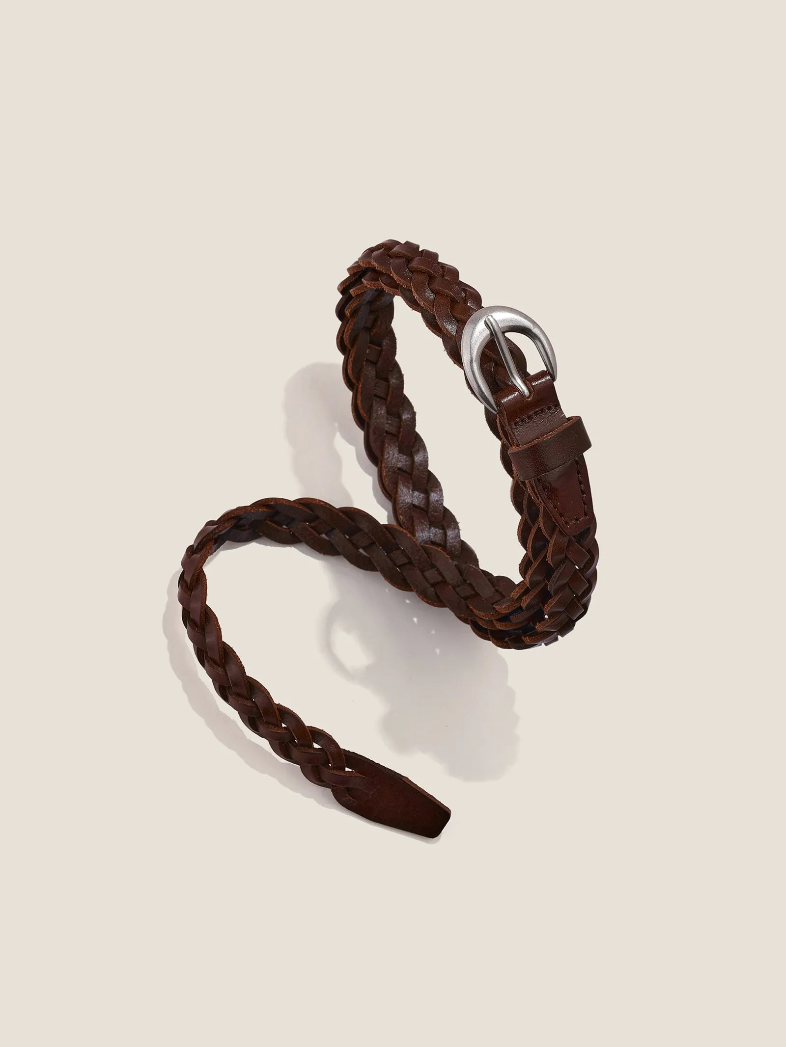 Premium Cowhide Retro Hand-Woven Twisted Thin Belt sold by Lintico product image thumbnail 2