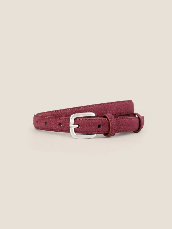 Luxury Suede Decorative Belt With Durable Alloy Buckle made by Lintico
