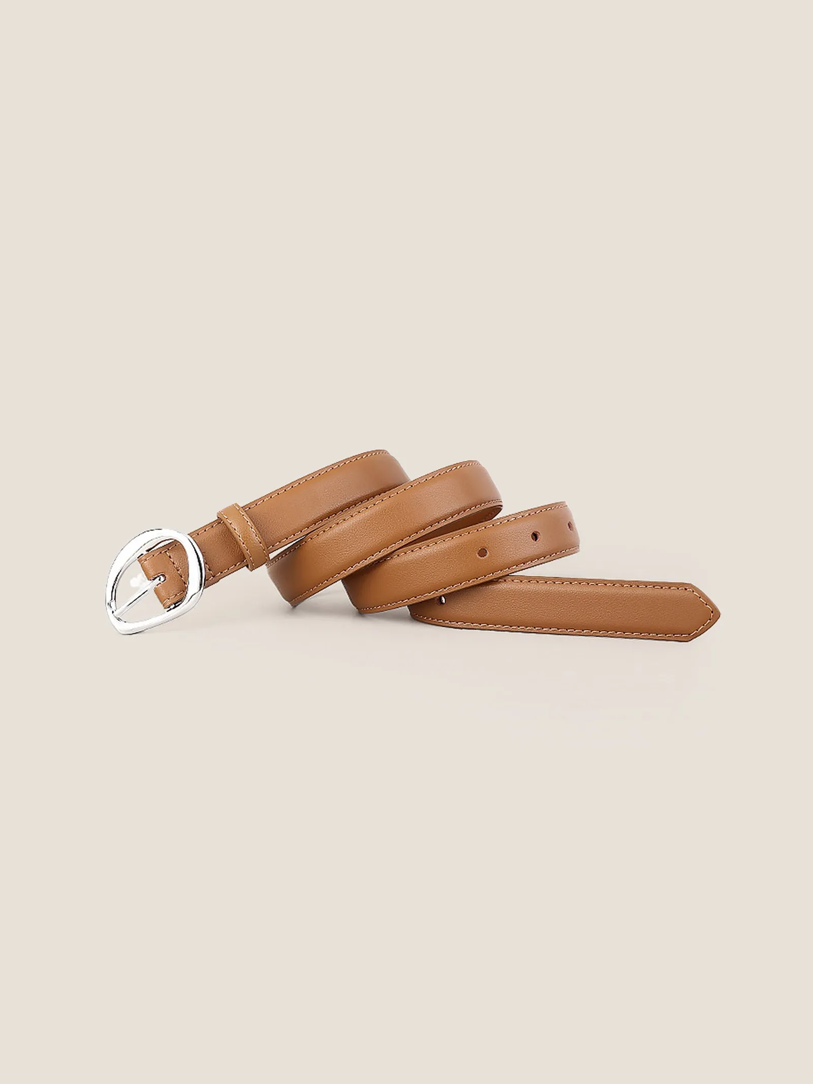 Premium Cowhide Belt With Retro Oval Alloy Buckle sold by Lintico product image thumbnail 4