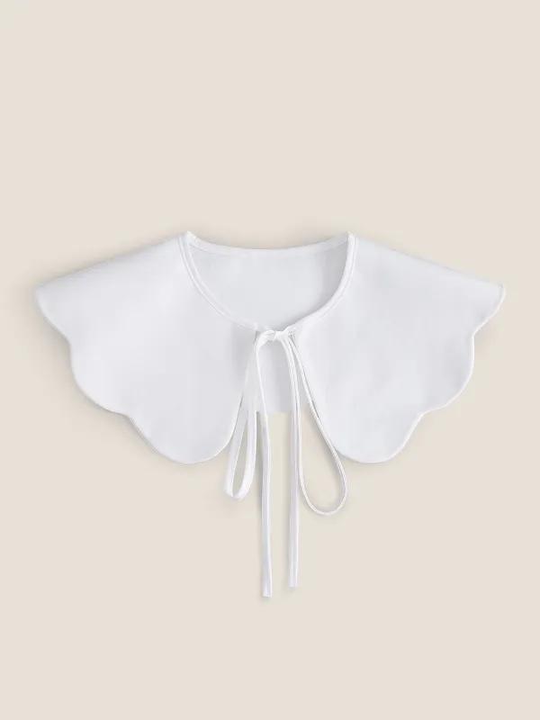 Peter Pan Collar With Tie Decorative Collar sold by Lintico