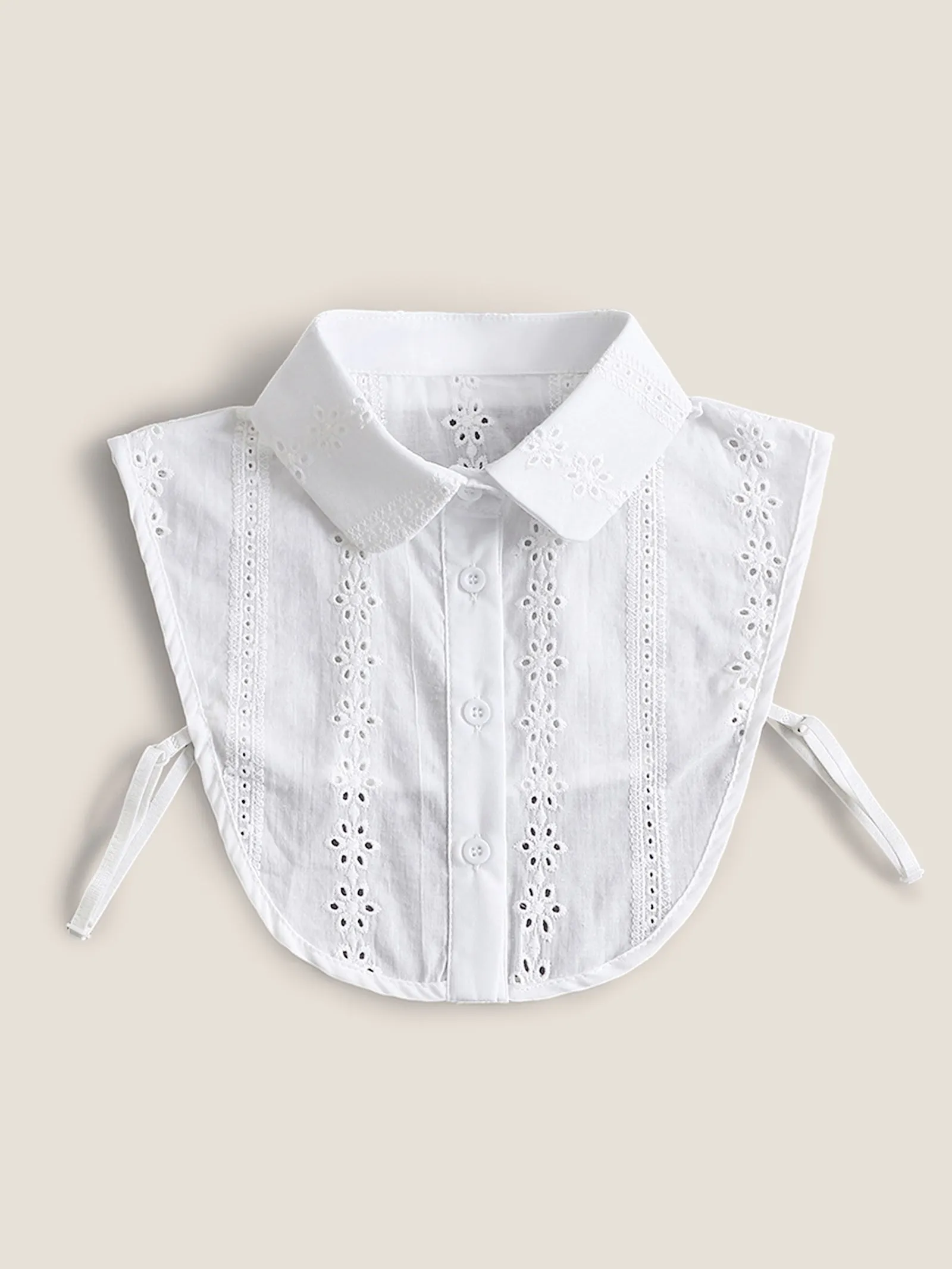 Cotton-Linen Textured Openwork Decorative Collar sold by Lintico product image thumbnail 3