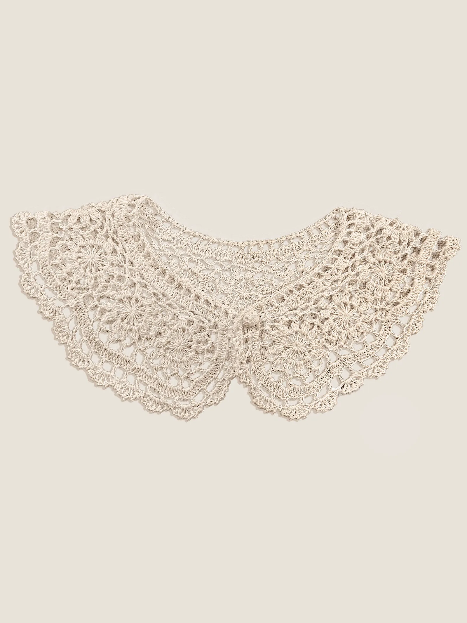 Cotton Retro Crocheted Decorative Shawl Collar sold by Lintico