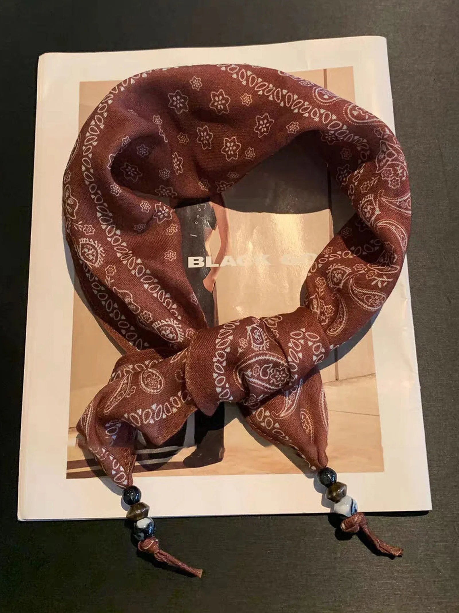 Bohemian Floral Multi-Functional Silk Scarf sold by Lintico product image thumbnail 4