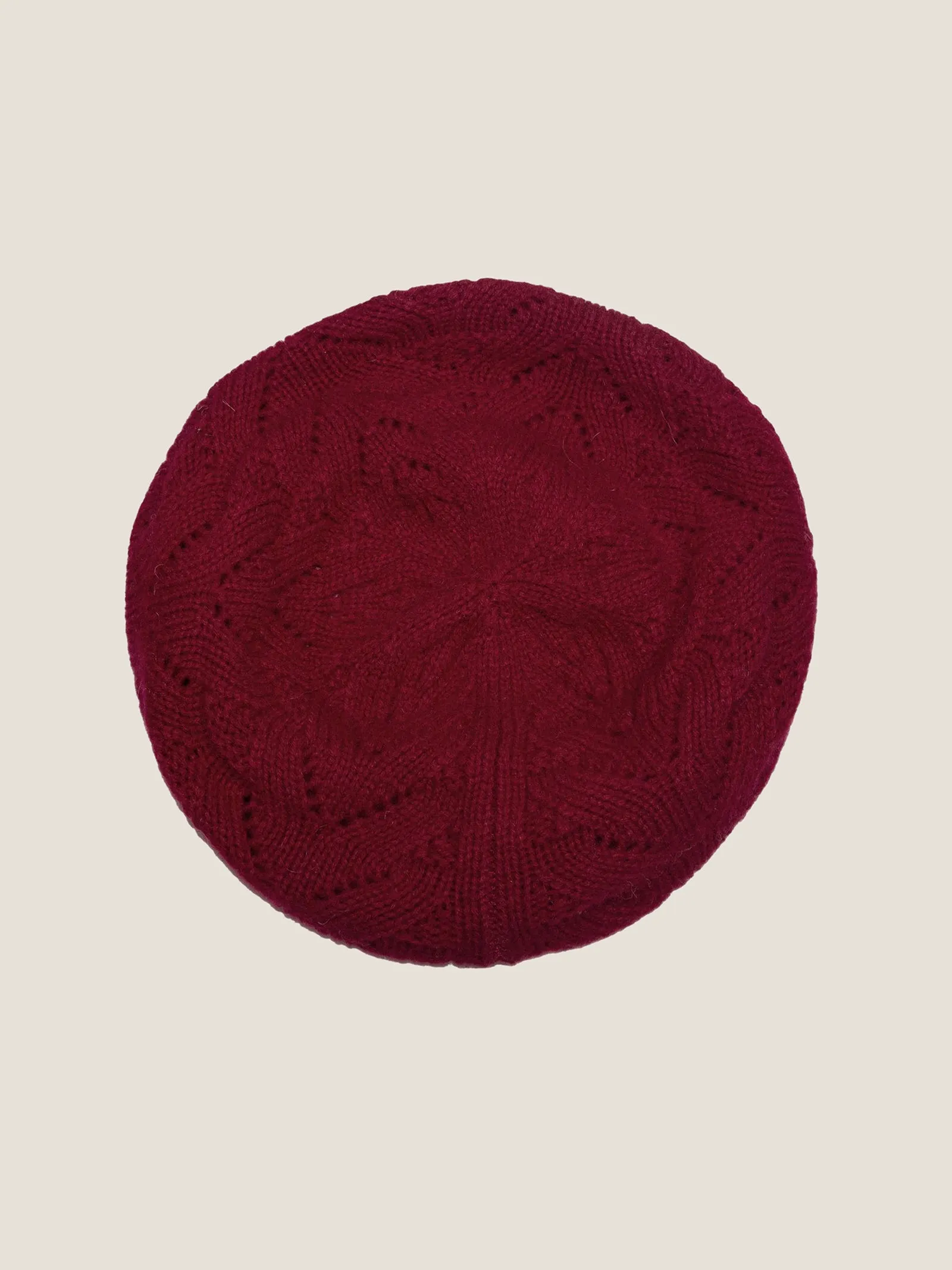 100% Wool Hand-Knit Beret sold by Lintico