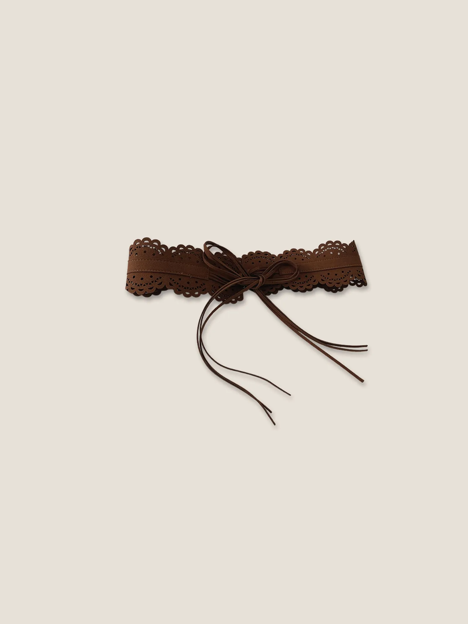 Lace-Trimmed Waist Cincher Belt sold by Lintico