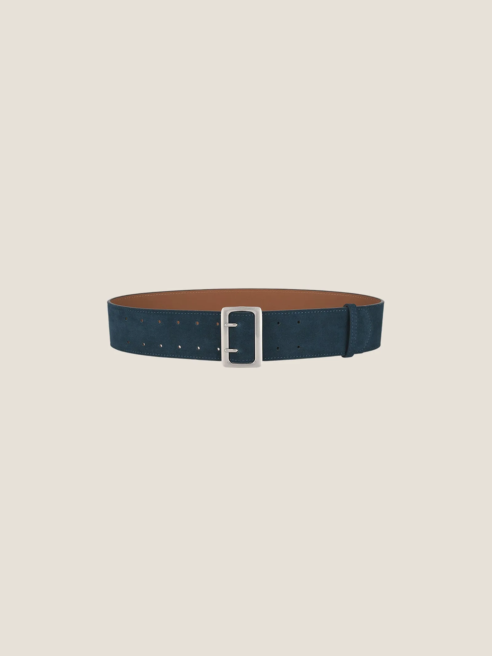 Cowhide Wide Retro Matte Belt sold by Lintico