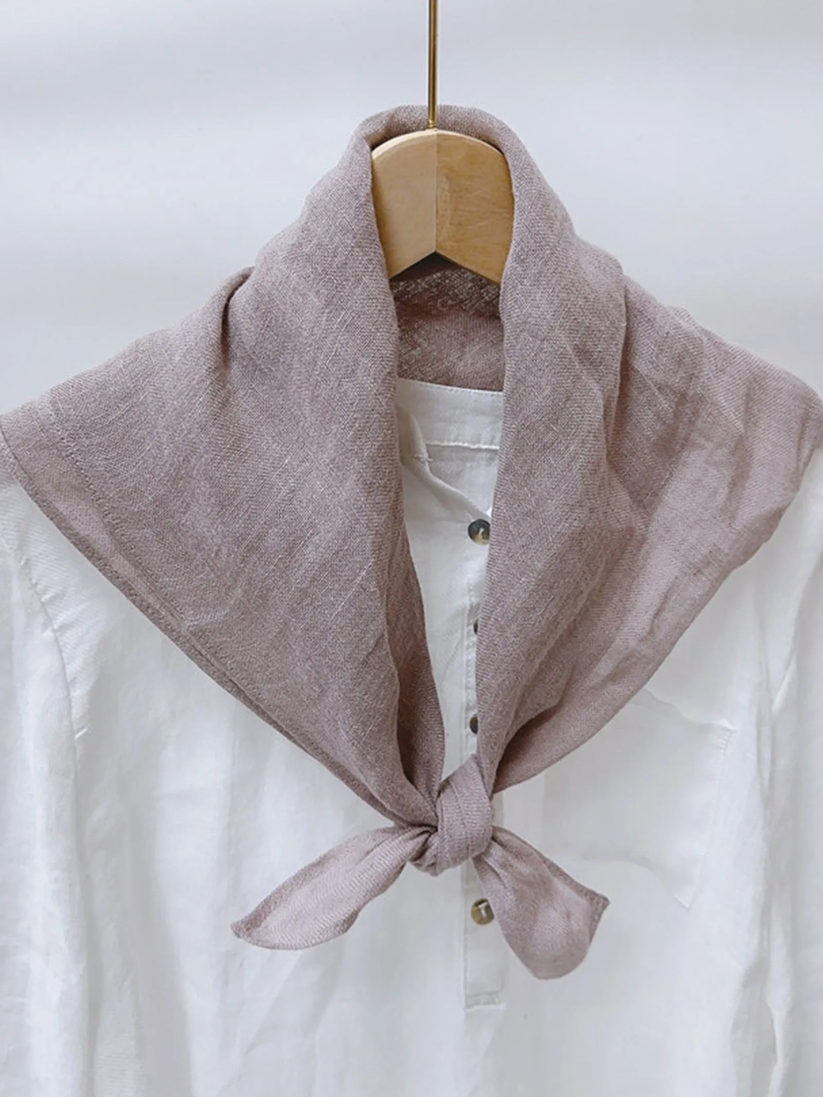 100% Linen Hand-Stitched Square Scarf sold by Lintico product image thumbnail 4