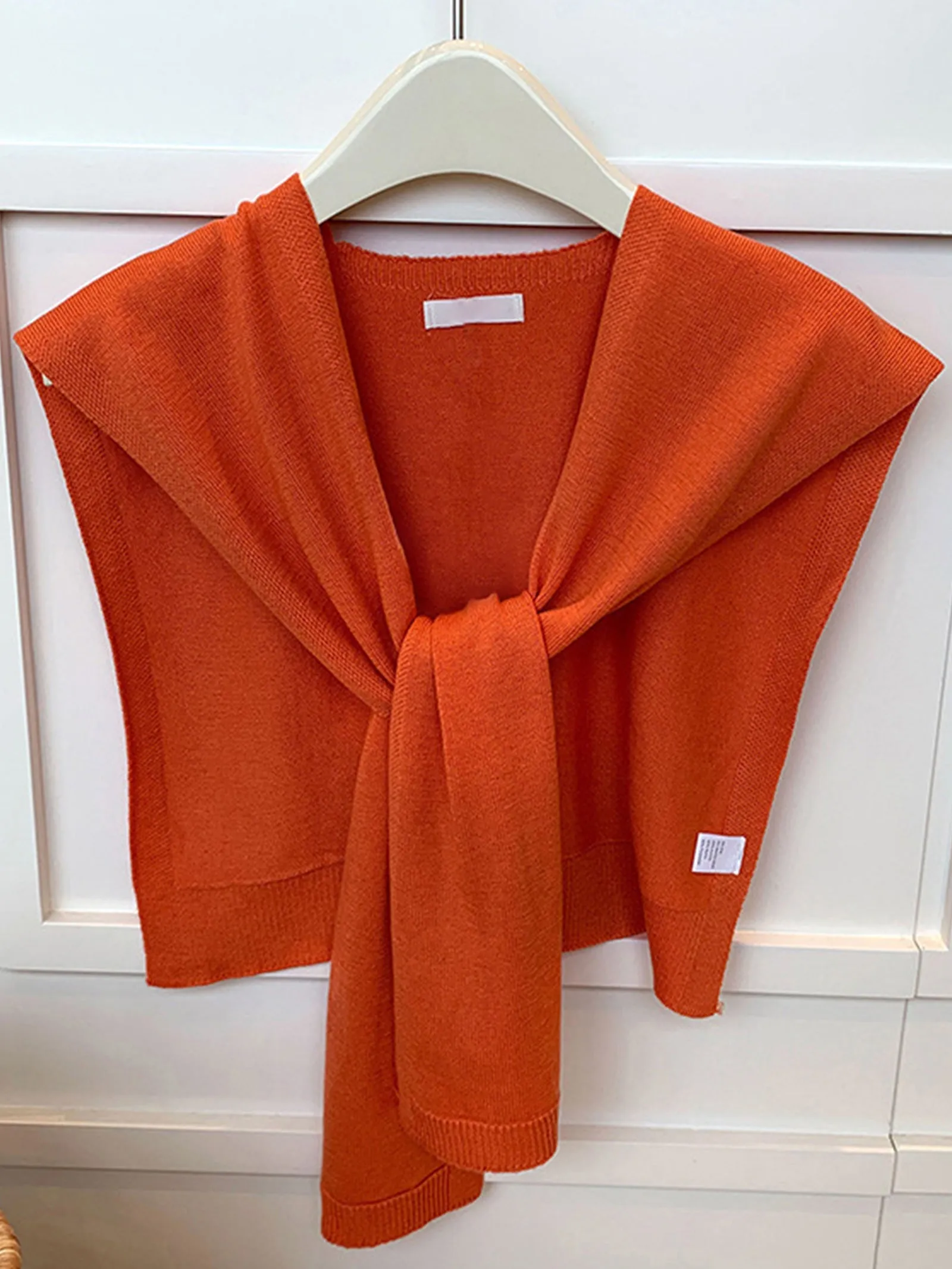 Wool Textured Knit Shawl Scarf sold by Lintico product image thumbnail 4