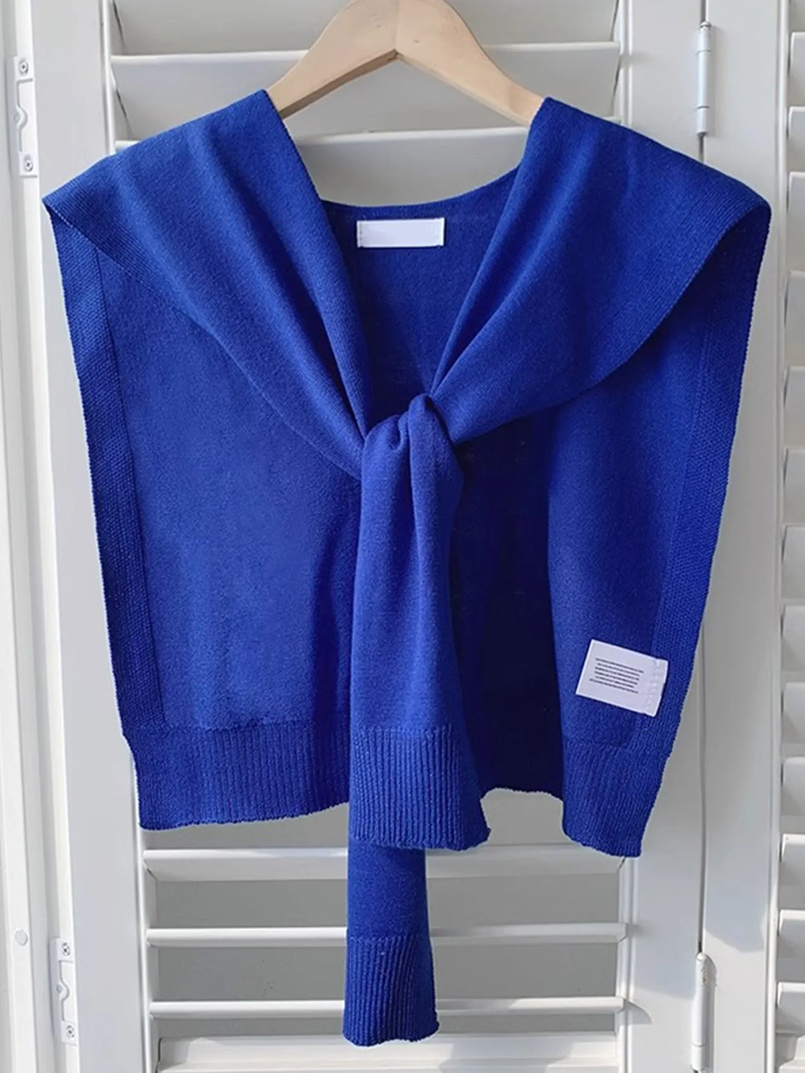 Wool Textured Knit Shawl Scarf sold by Lintico product image thumbnail 2