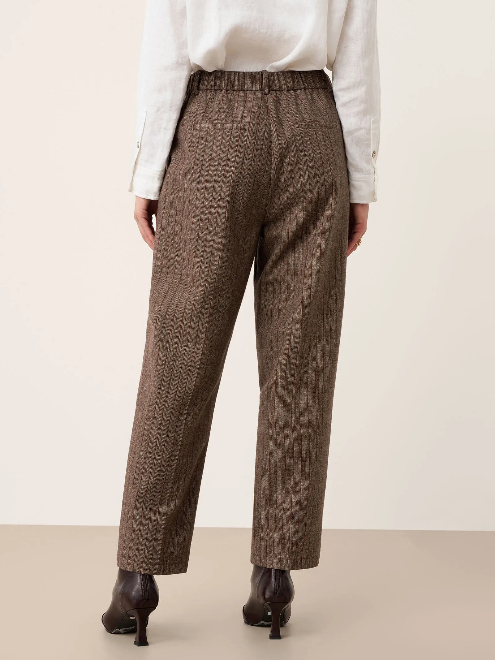 Wool Striped Tapered Tailored Trousers CASSIOPEIA sold by Lintico product image thumbnail 3