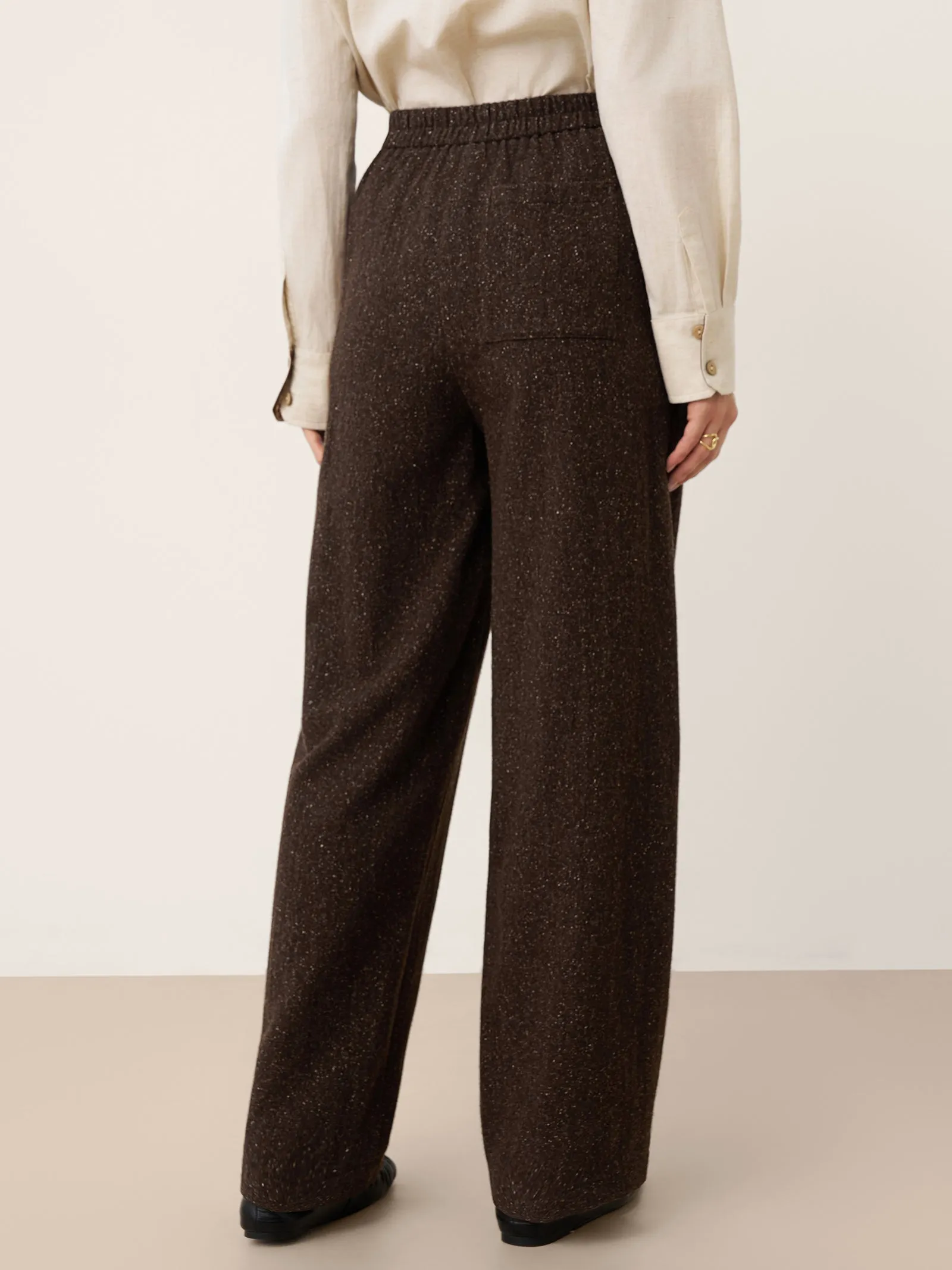 Wool Silk Inverted Pleat Straight-Leg Trousers FLEUR sold by Lintico product image thumbnail 3