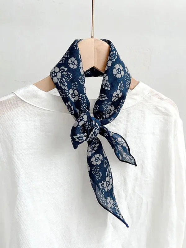 Ramie Vintage Print Handkerchief sold by Lintico