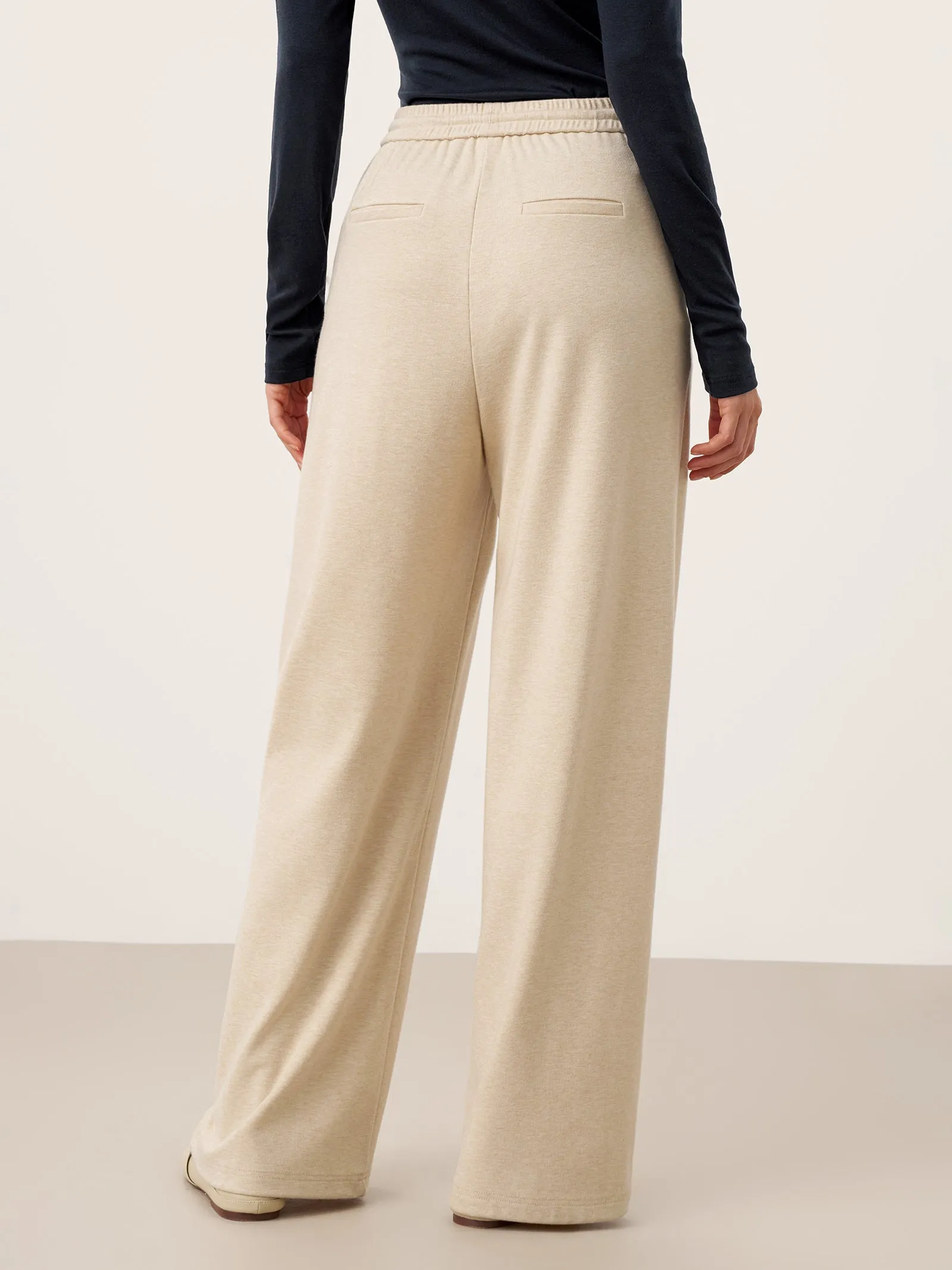 Lyocell-Blend Sculpted Pin-Tuck Drawstring Straight Trousers TAMSIN sold by Lintico product image thumbnail 3