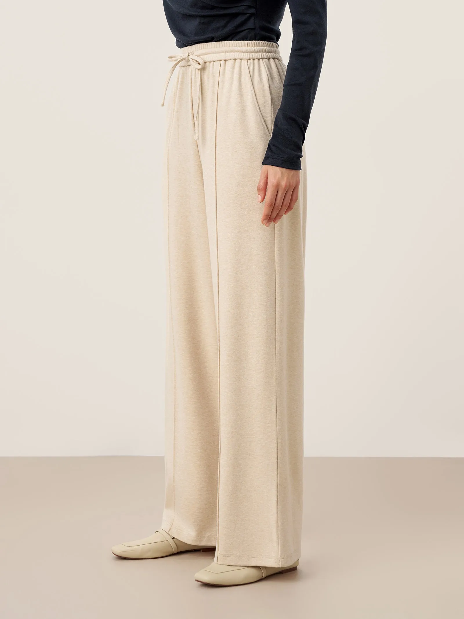 Lyocell-Blend Sculpted Pin-Tuck Drawstring Straight Trousers TAMSIN sold by Lintico product image thumbnail 2