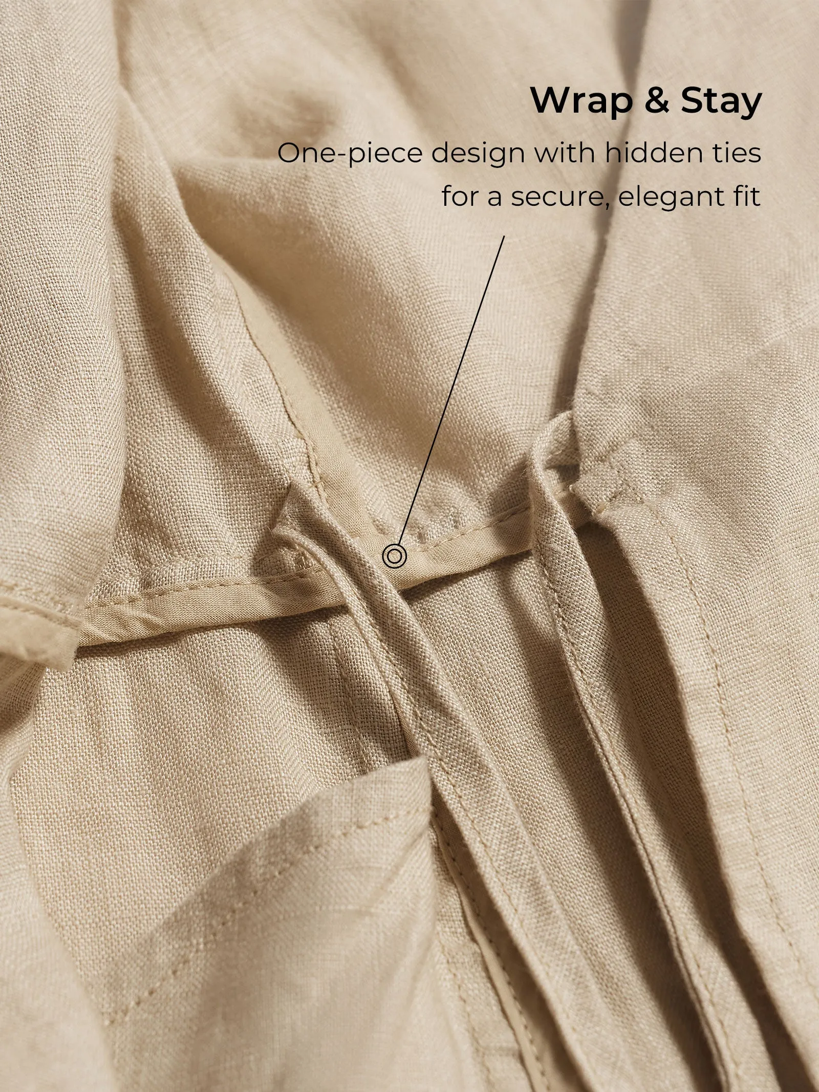 100% Linen One-Piece Belted Maxi Dress CORA sold by Lintico product image thumbnail 4