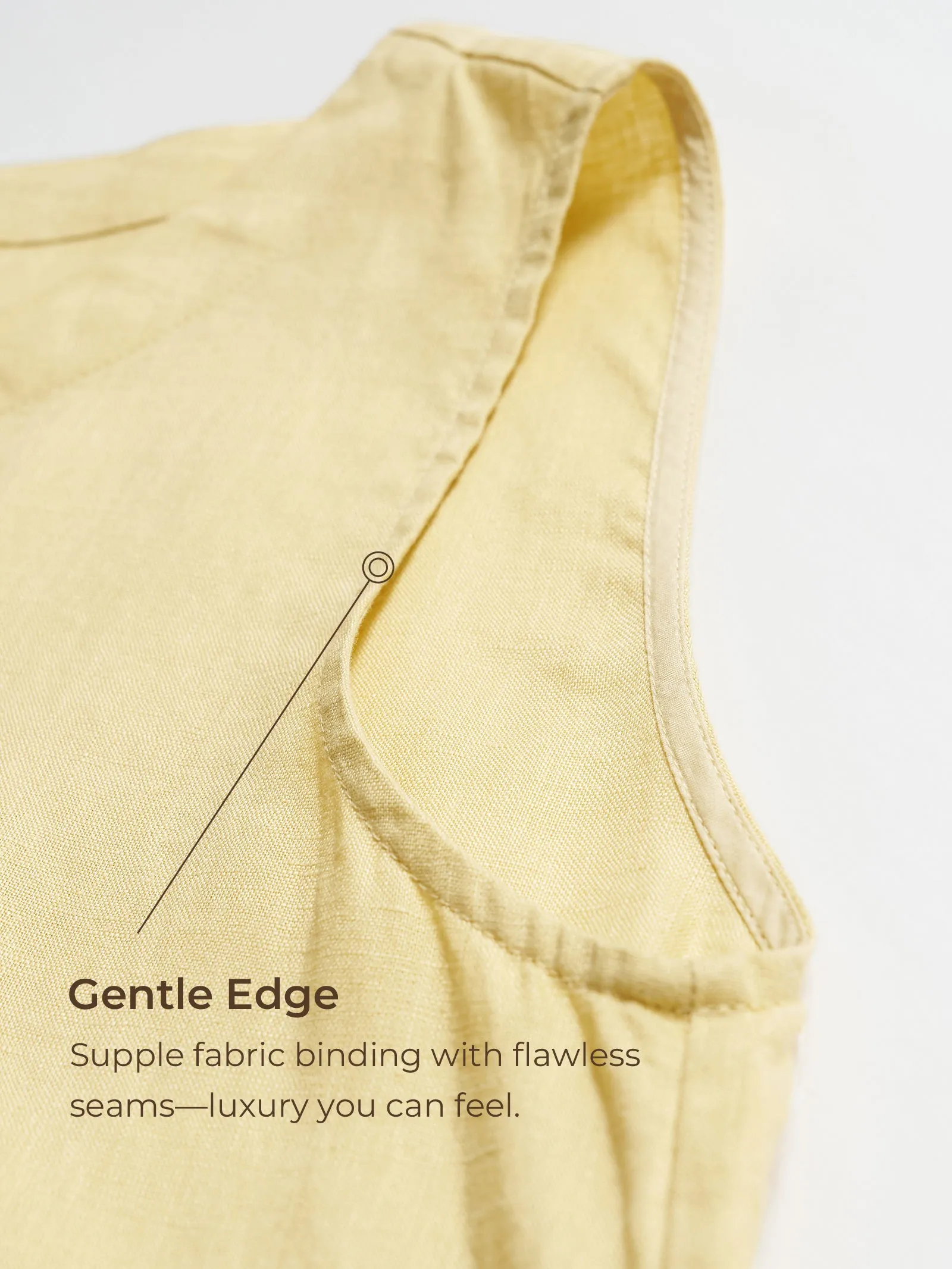 100% Linen Sleeveless Pocket A-Line Mini Dress LUZ sold by Lintico product image thumbnail 4