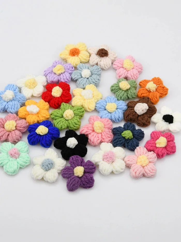 Hand-Knitted Yarn Flowers sold by Lintico product image thumbnail 3
