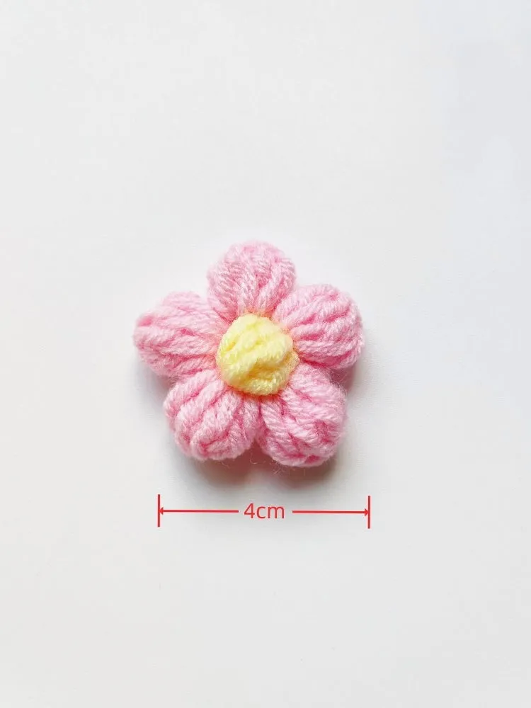 Hand-Knitted Yarn Flowers sold by Lintico product image thumbnail 2