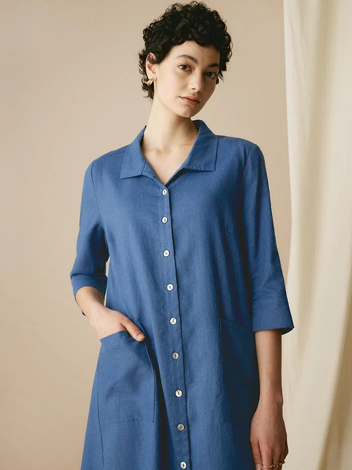 100% Linen Shirt Dress MADISON sold by Lintico product image thumbnail 5
