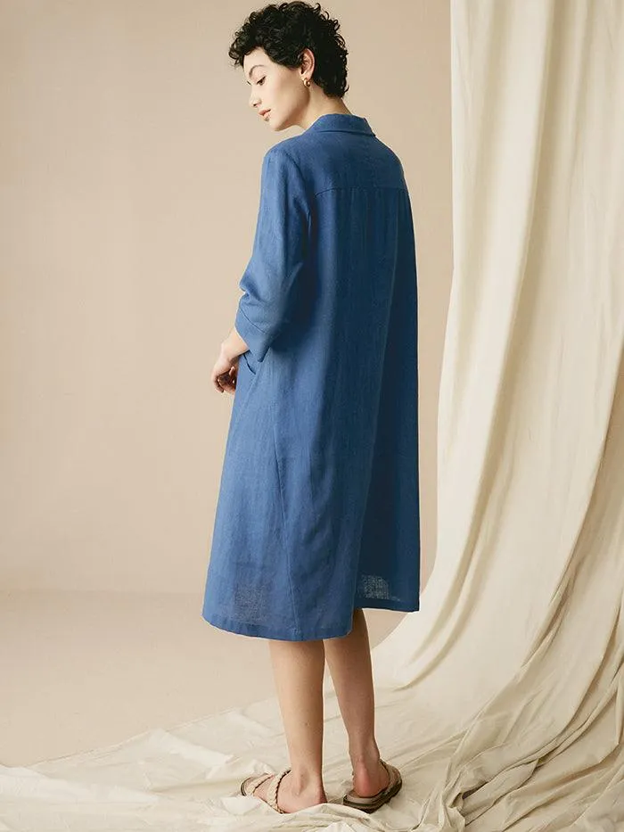 100% Linen Shirt Dress MADISON sold by Lintico product image thumbnail 2