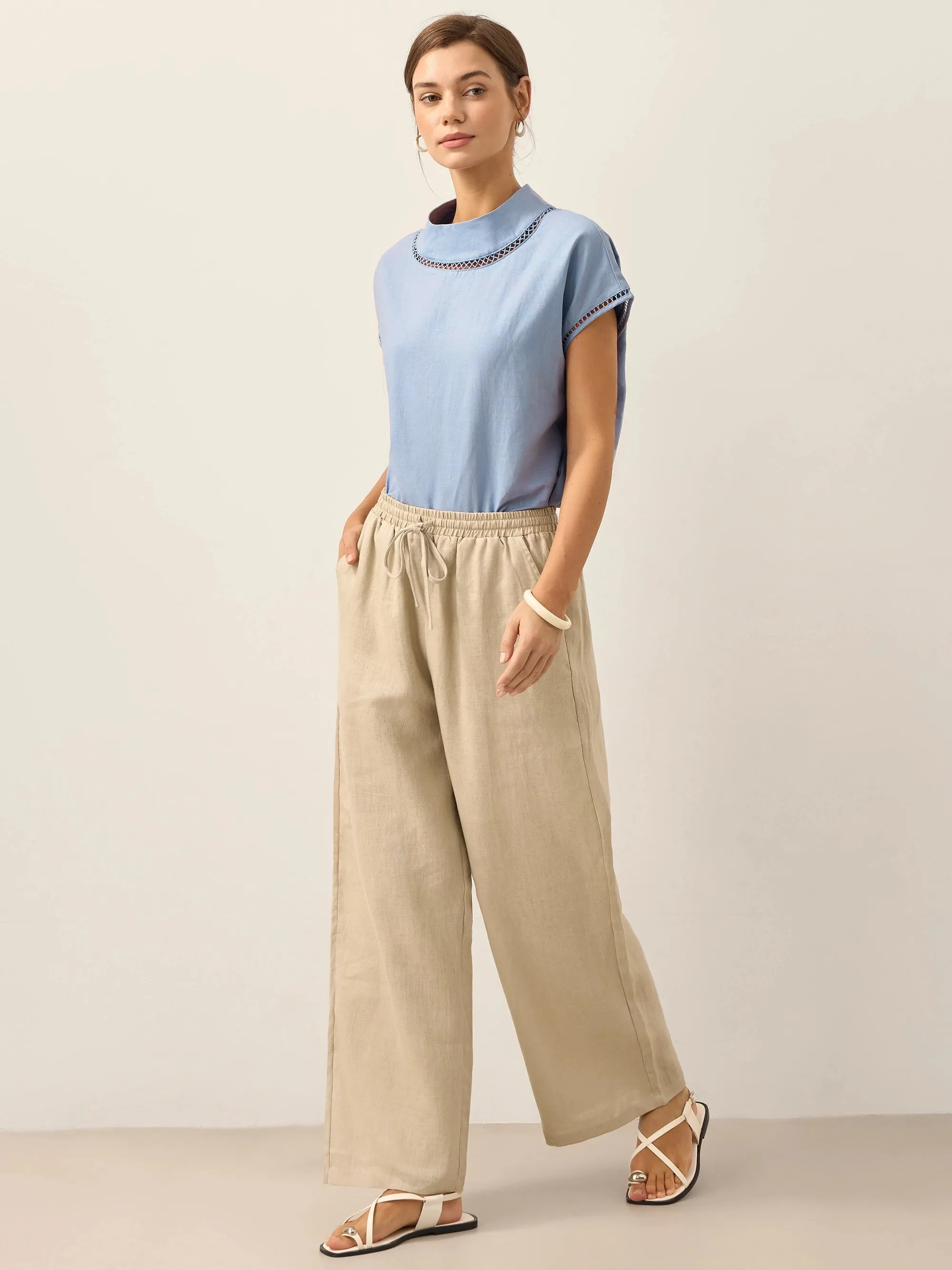 100% Linen Classic Pants LYON sold by Lintico product image thumbnail 4