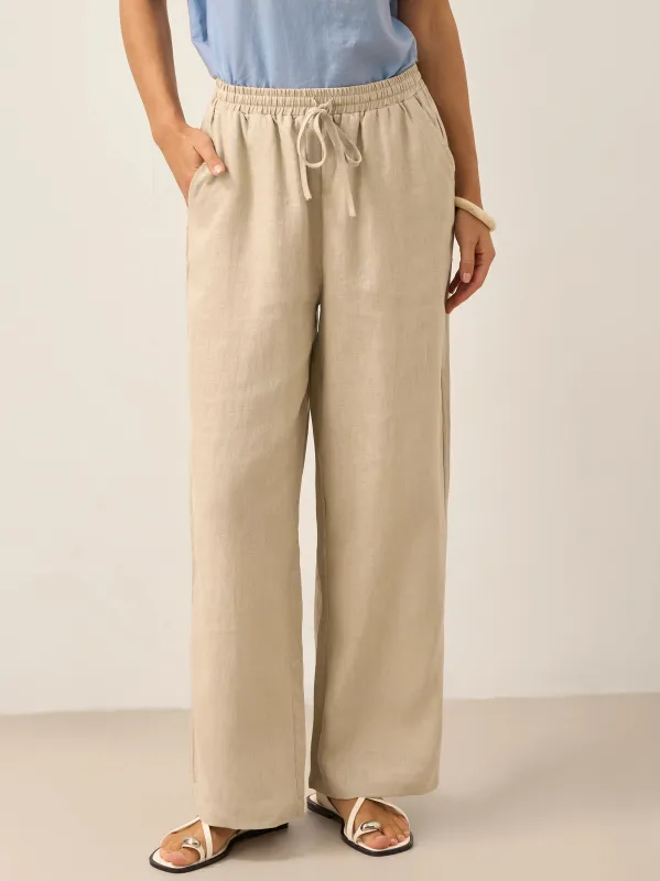 100% Linen Classic Pants LYON sold by Lintico