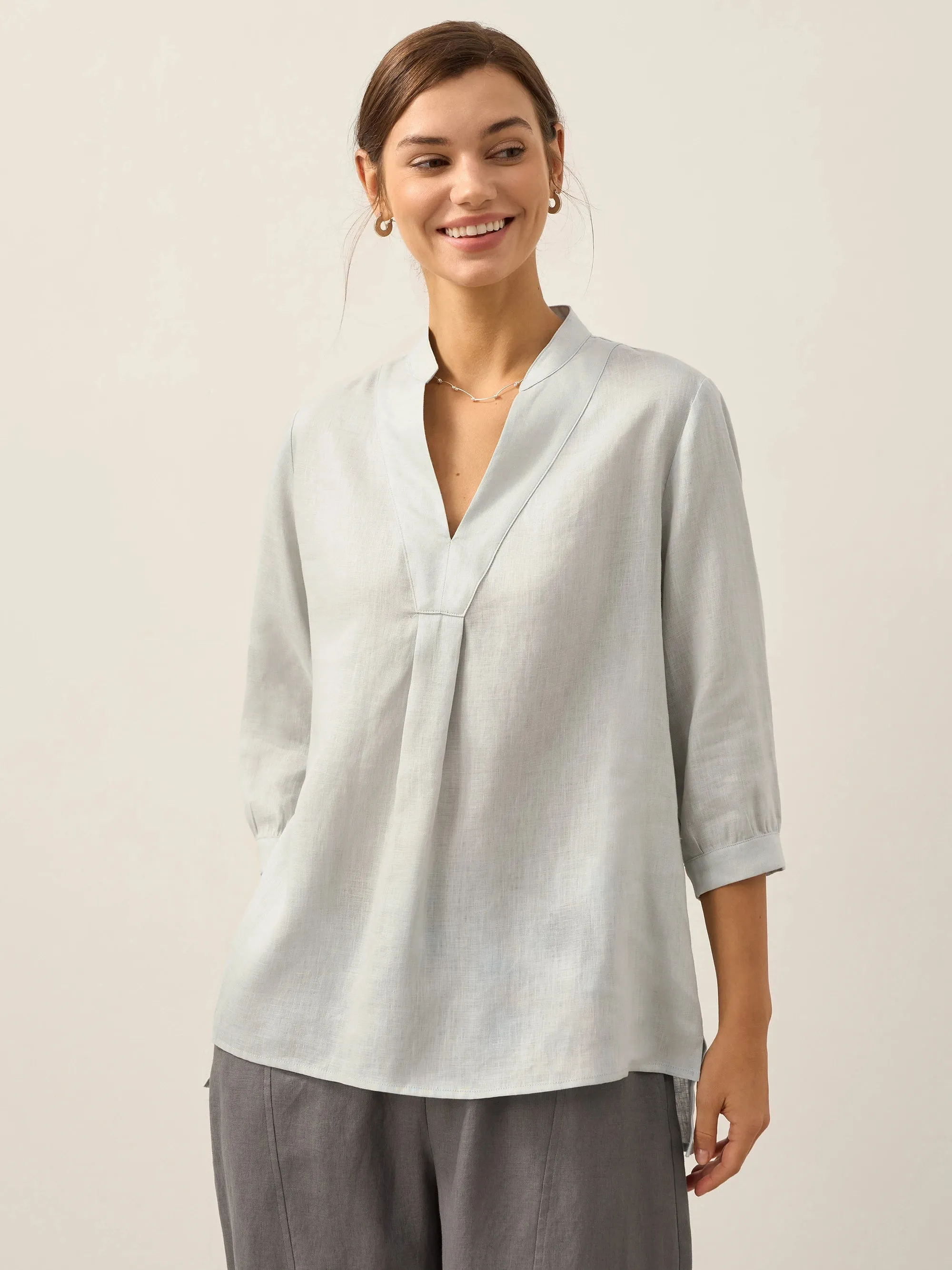 100% Linen Dress Shirt JOANNA sold by Lintico product image thumbnail 5