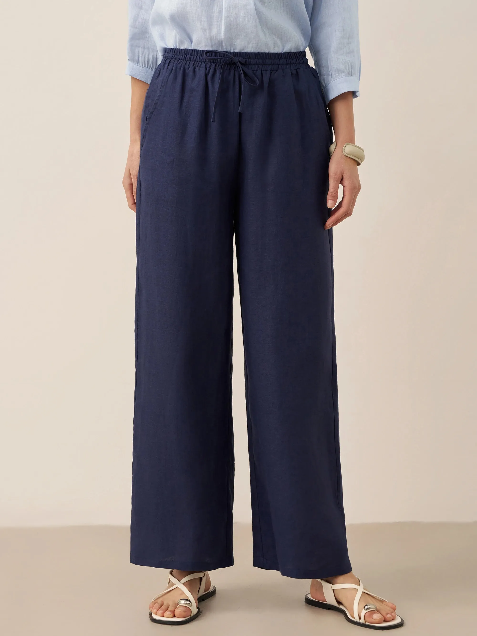 100% Linen Classic Pants LYON sold by Lintico