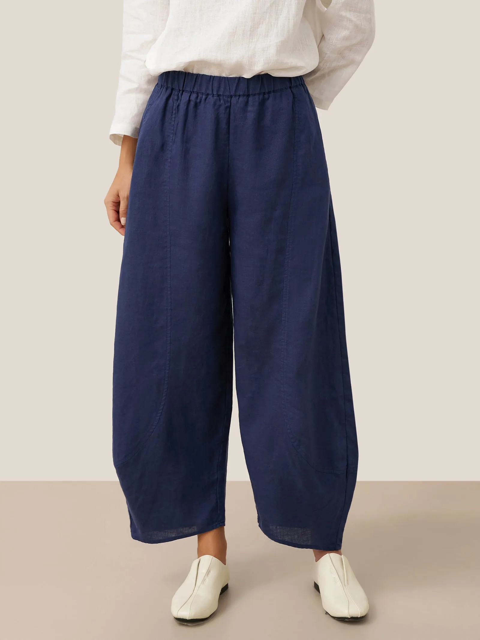 100% Linen Classic Ankle Pants ZOE sold by Lintico product image thumbnail 5
