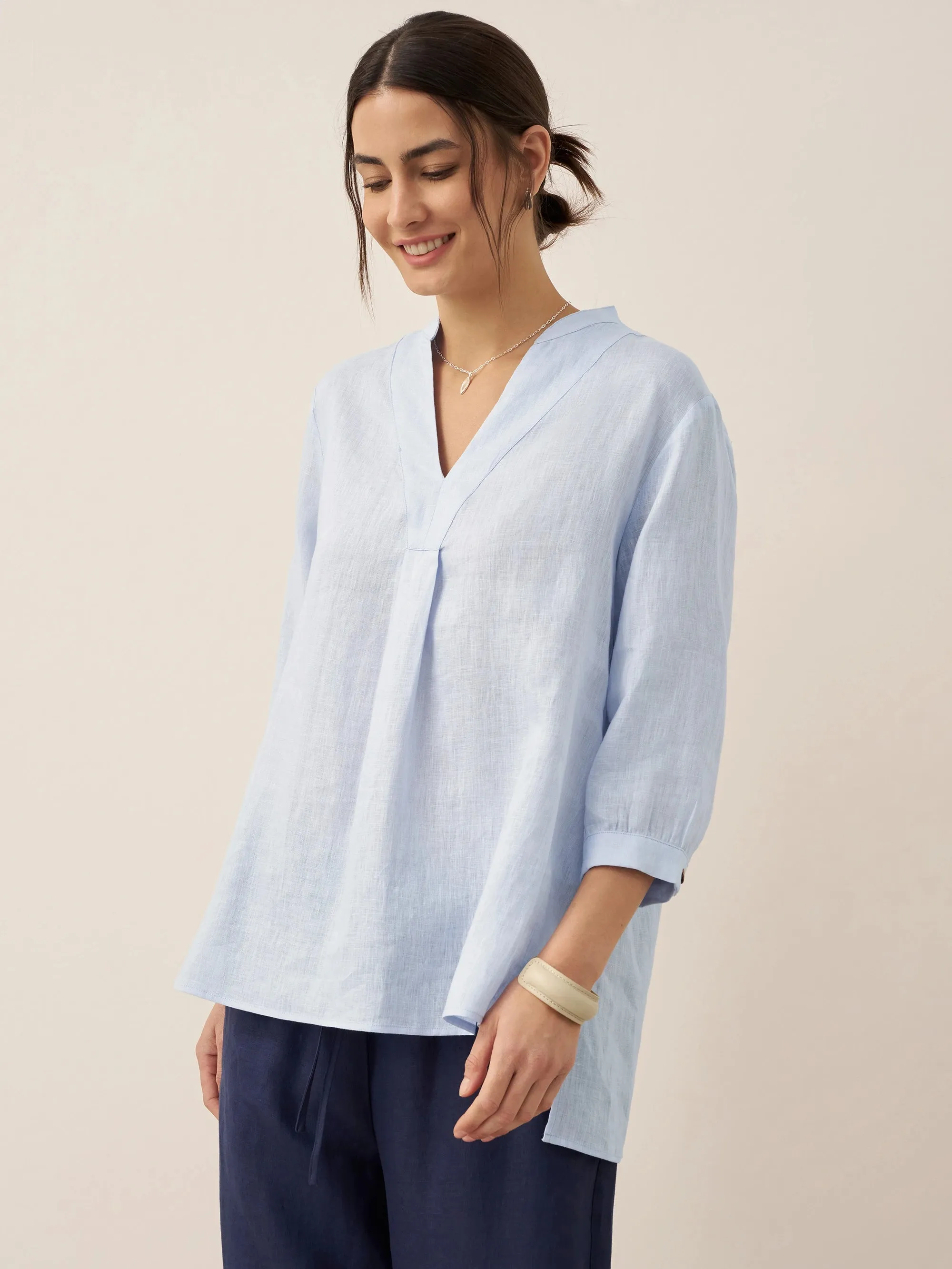 100% Linen Dress Shirt JOANNA sold by Lintico product image thumbnail 4