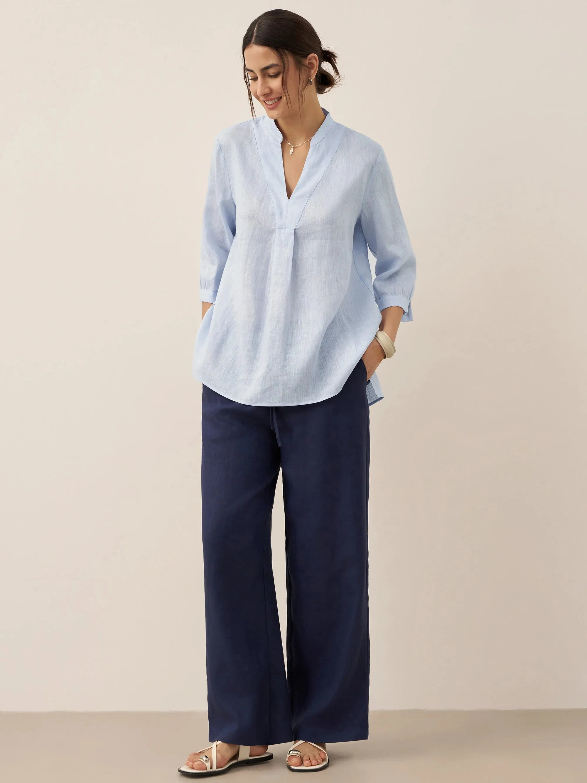 100% Linen Dress Shirt JOANNA sold by Lintico product image thumbnail 5